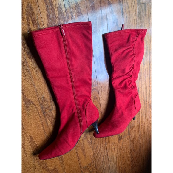 east5th Shoes - east5th Women's Red Knee Length Boot Size 8